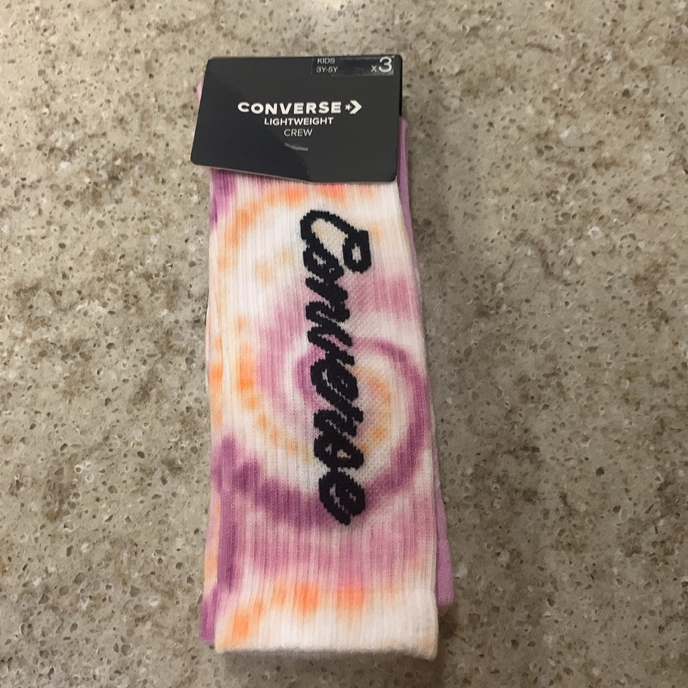 NWT Converse Tie-Dye Socks Size 3Y-5Y